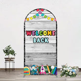 Aperturee - Aperturee Wood Classroon Welcome Back To School Arch Backdrop